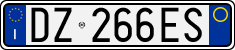 License plate of Italy, Cars (1994 year series)
