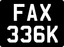 License plate of the United Kingdom, 1963 year system