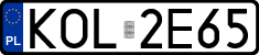 License plates of Poland, Regular car plates