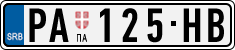 License plate of Serbia, Cars
