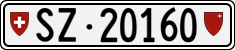 License plate of Switzerland, Cars