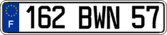 French license plate, FNI