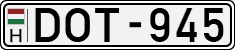 license plates of Hungary, Cars (1990)
