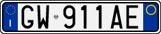 License plate of Italy, Cars (1994 year series)