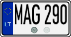License plate of Lithuania, Cars