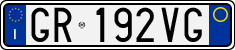 License plate of Italy, Cars (1994 year series)