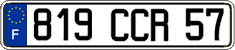 French license plate, FNI