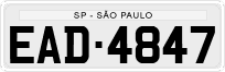 License plate of Brazil, Private owners (1990)