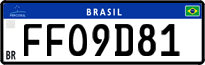 License plate of Brazil, Private owners (Mercosul)