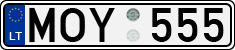 License plate of Lithuania, Cars