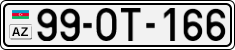 License plate of Azerbaijan, Cars