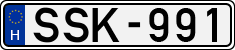 license plates of Hungary, Cars (1990)
