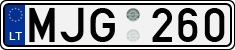 License plate of Lithuania, Cars