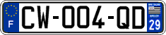 French license plate, SIV (ordinary)