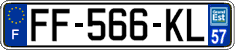 French license plate, SIV (ordinary)