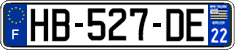French license plate, SIV (ordinary)