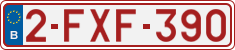 License plate of Belgium, Regular plates (2010)