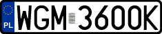 License plates of Poland, Regular car plates