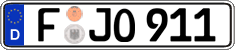 German license plate, Regular plates