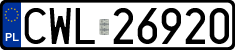 License plates of Poland, Regular car plates
