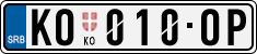 License plate of Serbia, Cars