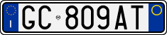 License plate of Italy, Cars (1994 year series)