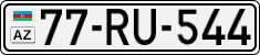 License plate of Azerbaijan, Cars