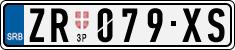License plate of Serbia, Cars