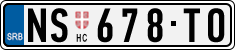 License plate of Serbia, Cars