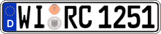 German license plate, Regular plates