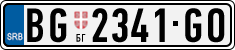 License plate of Serbia, Cars