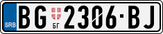 License plate of Serbia, Cars