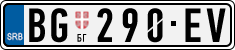 License plate of Serbia, Cars