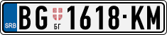 License plate of Serbia, Cars