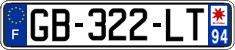 French license plate, SIV (ordinary)