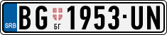License plate of Serbia, Cars