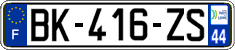 French license plate, SIV (ordinary)