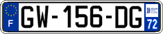 French license plate, SIV (ordinary)