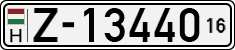 license plates of Hungary, Temporary (1990)