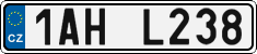 License plate of the Czech Republic, Cars (2001)