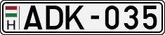 license plates of Hungary, Cars (1990)