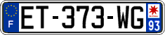 French license plate, SIV (ordinary)