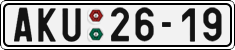License plate of the Czech Republic, Cars (1960)