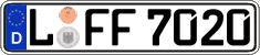 German license plate, Regular plates