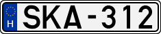 license plates of Hungary, Cars (1990)