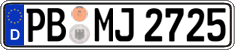 German license plate, Regular plates
