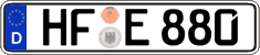German license plate, Regular plates