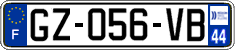 French license plate, SIV (ordinary)
