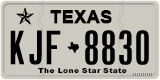Texas, Regular plates (2012) (АBC-1234)