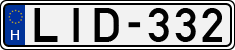 license plates of Hungary, Cars (1990)